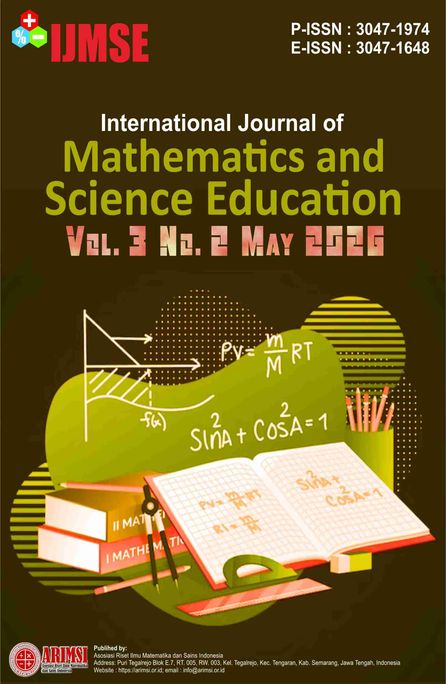 					View Vol. 3 No. 2 (2026): May: International Journal of Mathematics and Science Education
				